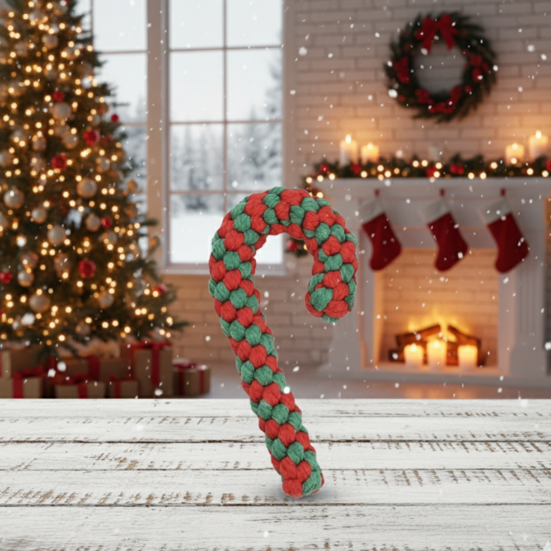 Jouet à Mâcher de Noël – Canne à Sucre