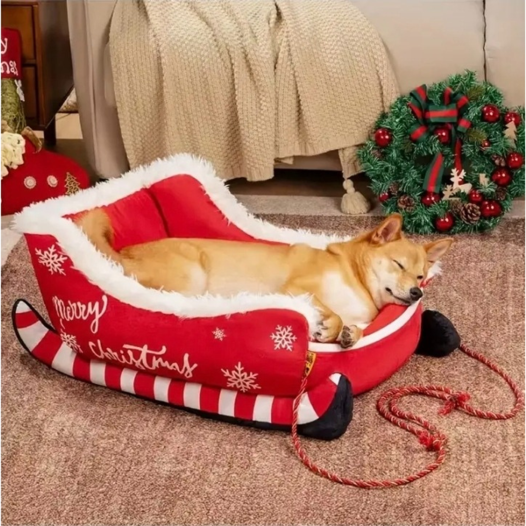 Panier Traîneau de Noël pour Chien