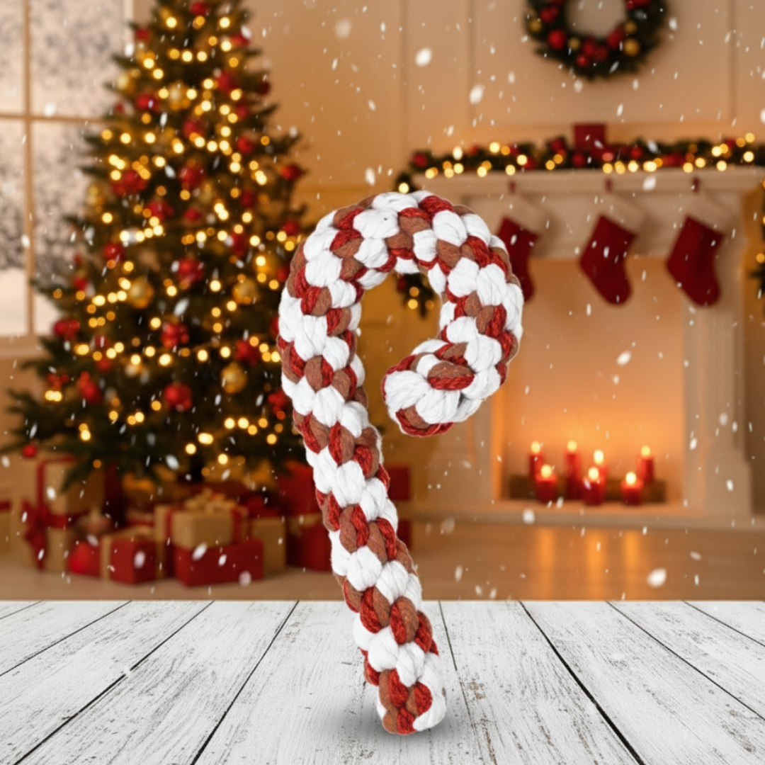 Jouet à Mâcher de Noël – Canne à Sucre