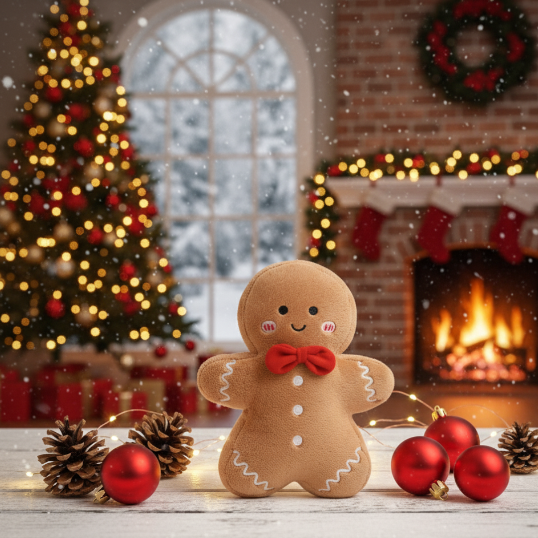 Peluche Pain d’Épices de Noël pour Chien