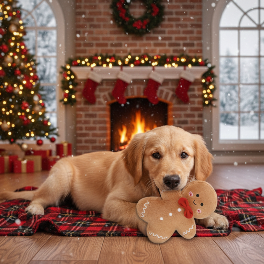 Peluche Pain d’Épices de Noël pour Chien
