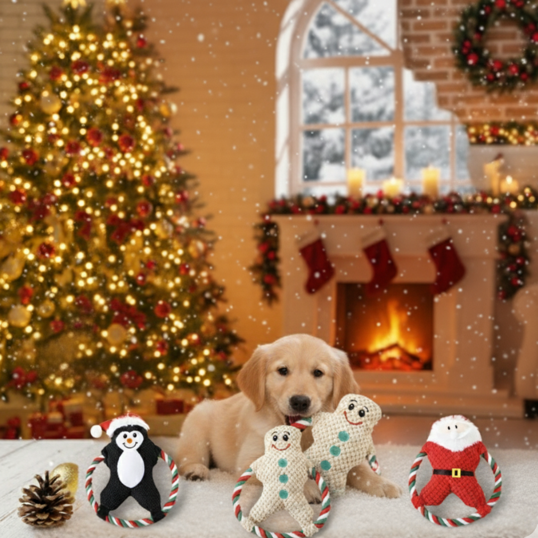 Jouet à mâcher de Noël pour chien